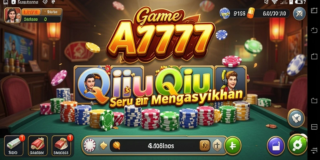 Tampilan menarik game QiuQiu A7777 saat dimainkan.