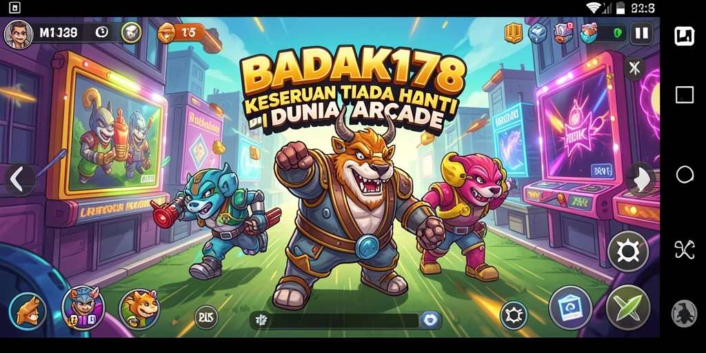 Screenshot menampilkan aksi seru dalam game Arcade BADAK178.