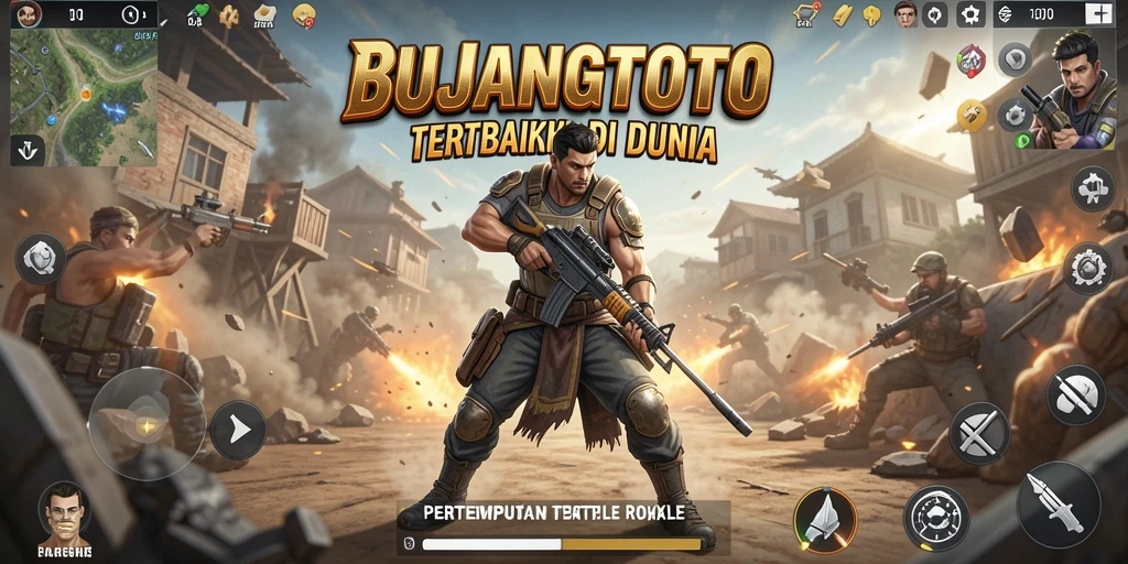 Tampilan gameplay mendebarkan dari pertempuran dalam BUJANGTOTO.