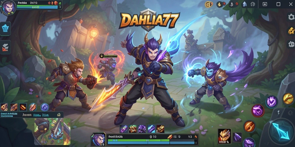 Gameplay MOBA seru dan kompetitif di DAHLIA77.