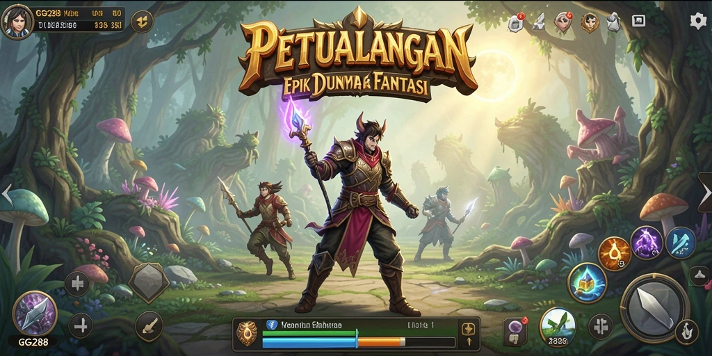 Gameplay GG288 yang menampilkan pertarungan epik dan petualangan mendebarkan.