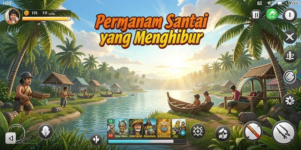 Tangkapan layar H89 menunjukkan momen seru bermain game Casual.