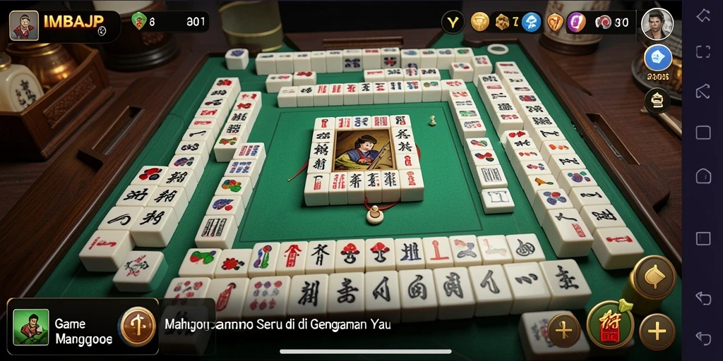 Tampilan gameplay Mahjong yang menarik dan penuh warna.
