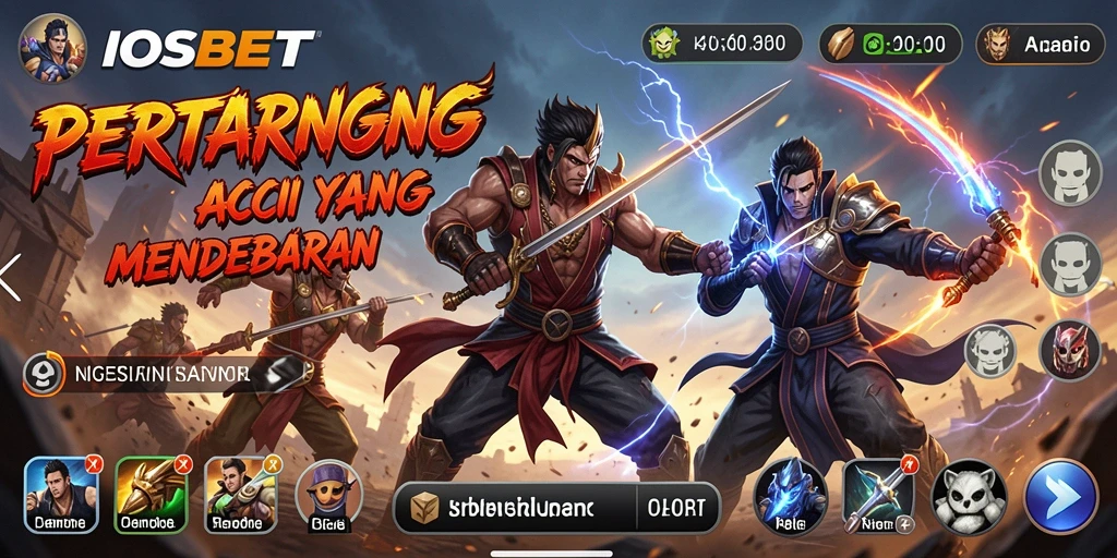 Tampilan seru pertarungan di IOSBET dengan efek visual menarik.