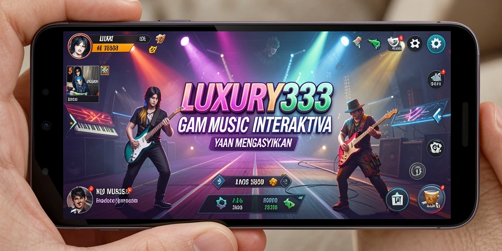 Screenshot gameplay LUXURY333 yang menunjukkan keseruan permainan musik.