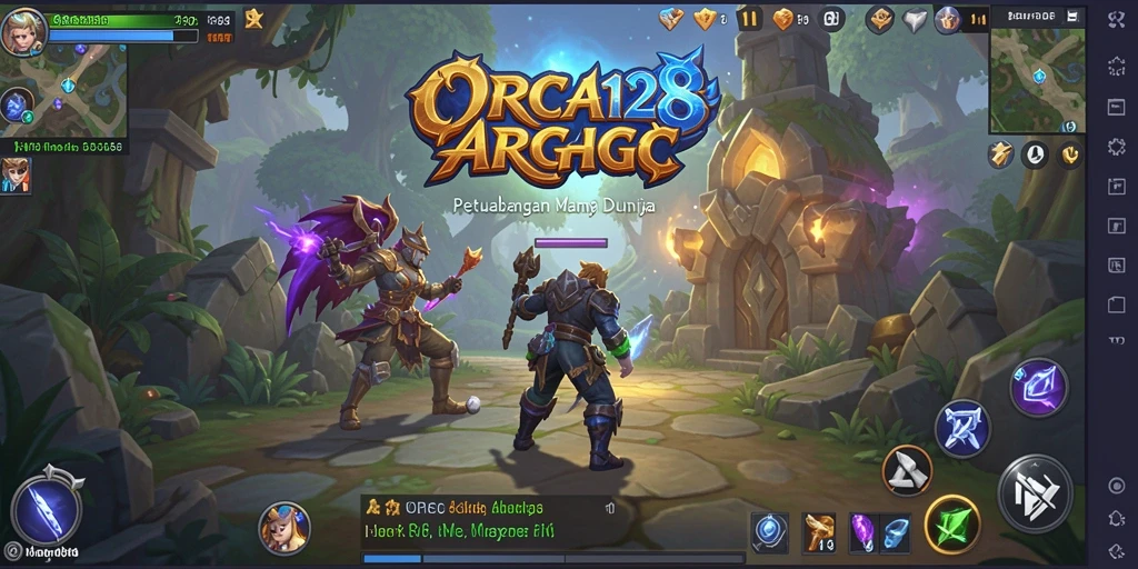 Screenshot ORCA128 menampilkan aksi pertarungan yang intens.