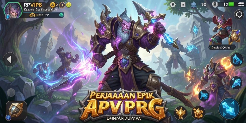 Tampilan gameplay RPVIP8 yang menegangkan dan dinamis.
