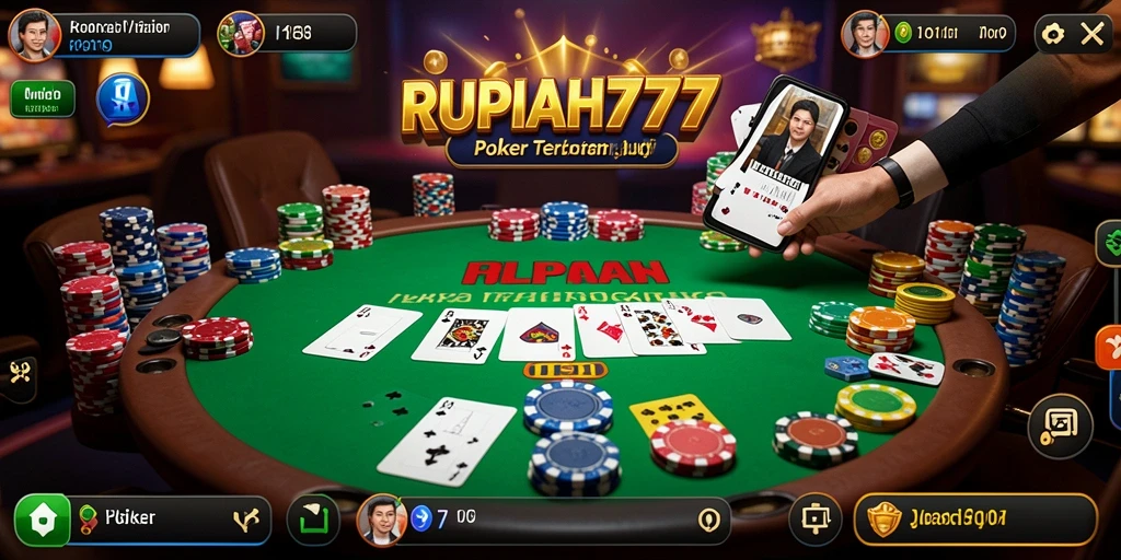Screenshot RUPIAH777 menunjukkan gameplay seru dan kompetitif dalam permainan Poker.