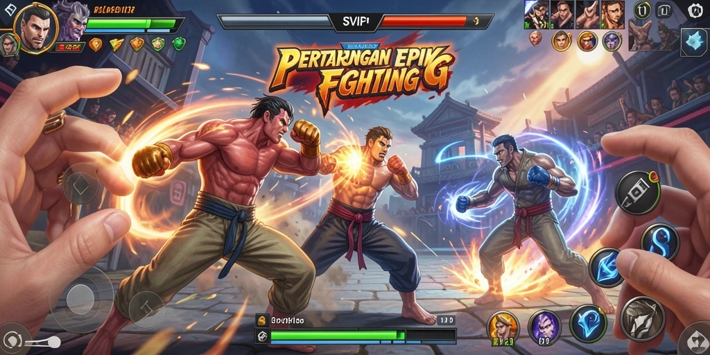 Tampilan gameplay SVIP1 dengan aksi pertarungan yang dinamis dan seru.