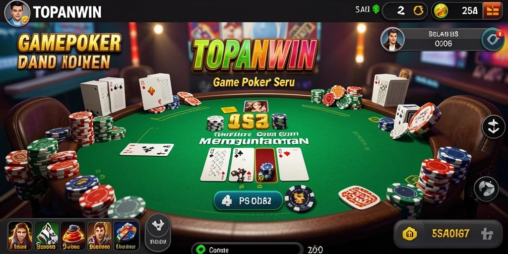 Screenshot utama dari gameplay Poker yang menarik di TOPANWIN.