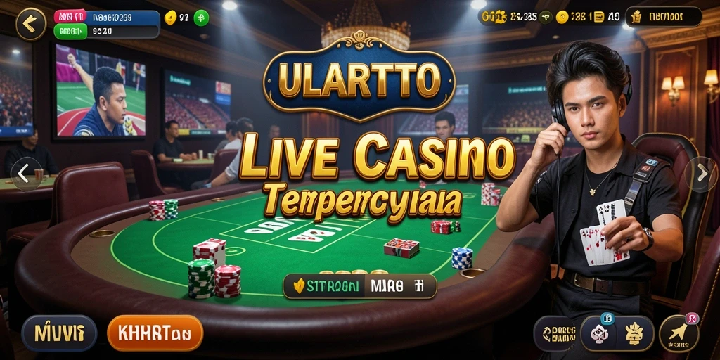 Tampilan permainan Live Casino yang menegangkan di ULARTOTO.